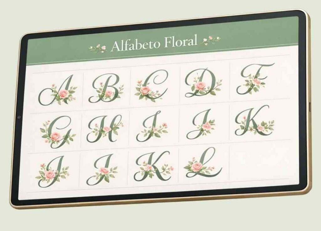 Alfabeto Floral Completo