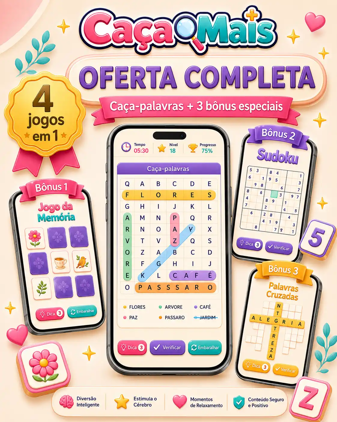 Os quatro jogos do CaçaMais