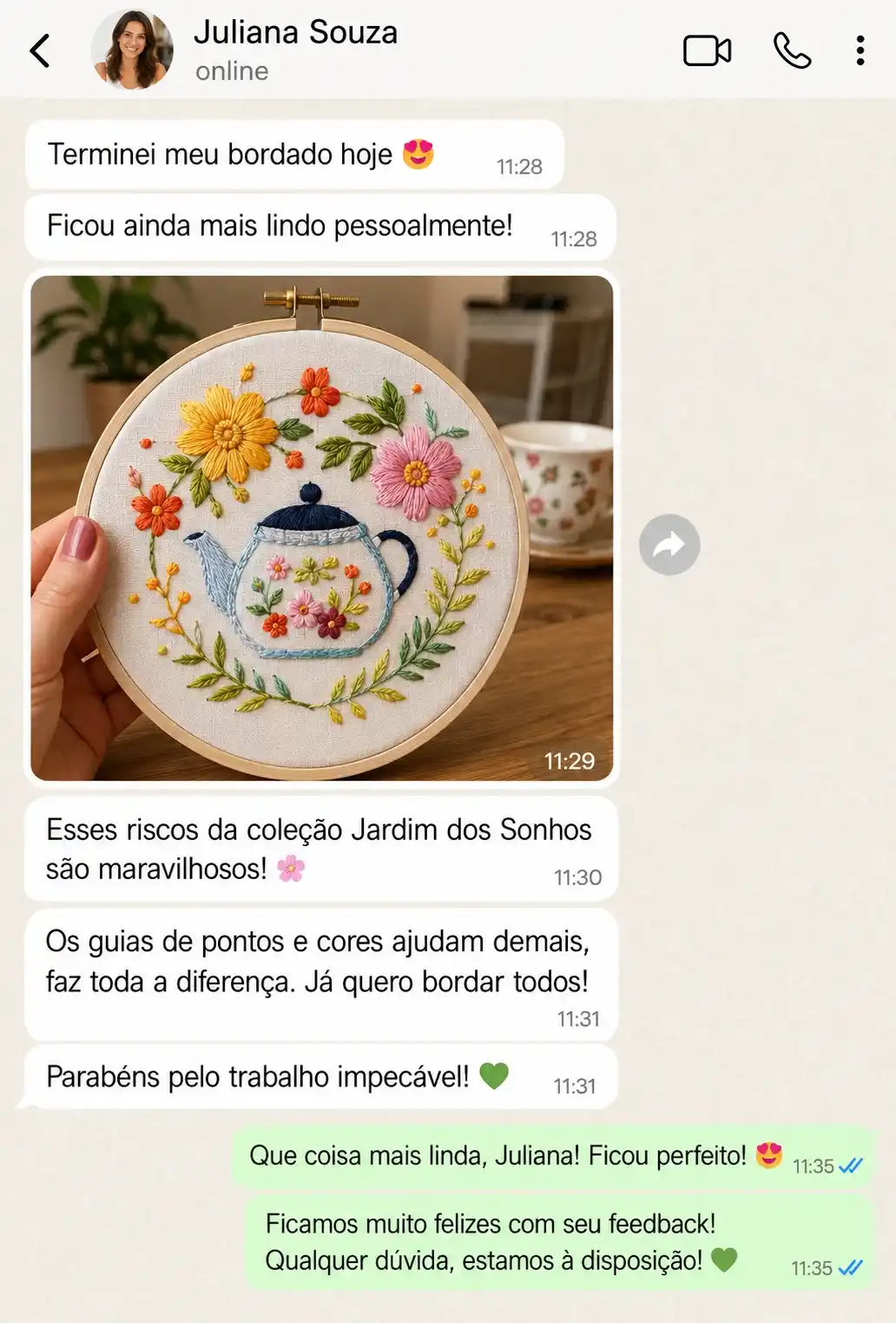 Depoimento no WhatsApp