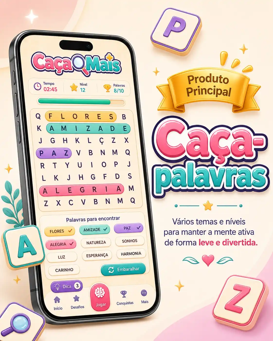 Jogo Caça-Palavras do CaçaMais